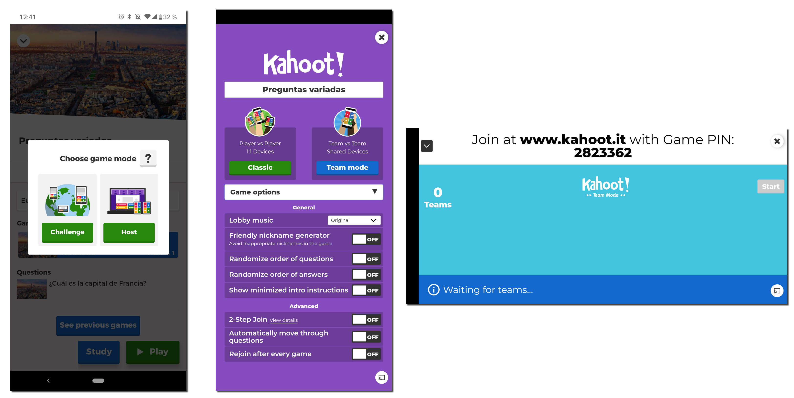 Juego online de preguntas y respuestas, Kahoot - Arte y Multimedia