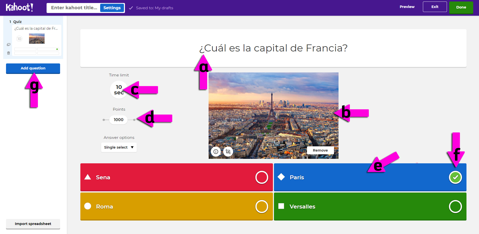 Juego online de preguntas y respuestas, Kahoot - Arte y Multimedia