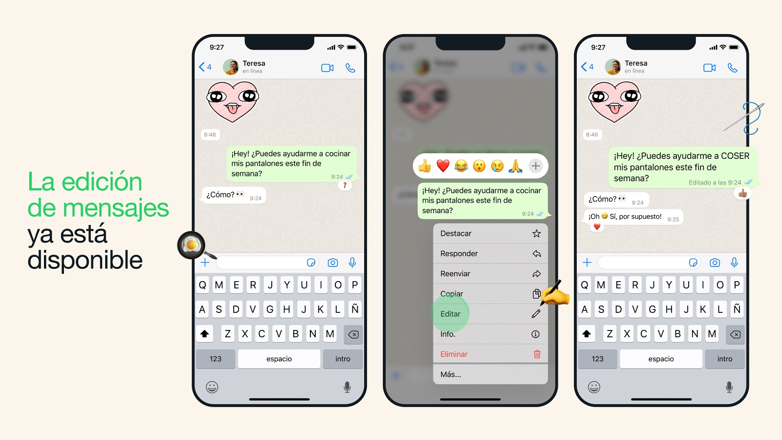 ¿Cómo se hace para editar un mensaje de WhatsApp?