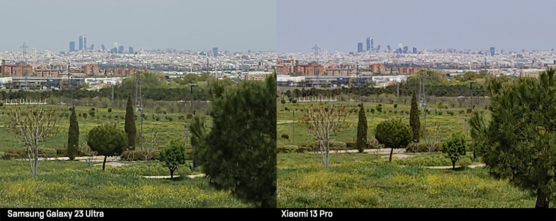 Comparativa foto paisaje al detalle Samsung S23 Ultra y Xiaomi 13 Pro