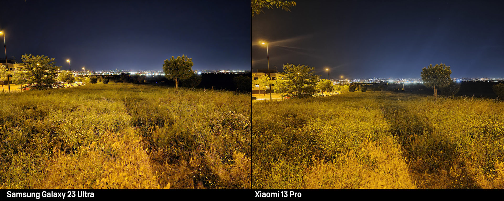 Comparativa foto nocturna Samsung S23 Ultra y Xiaomi 13 Pro