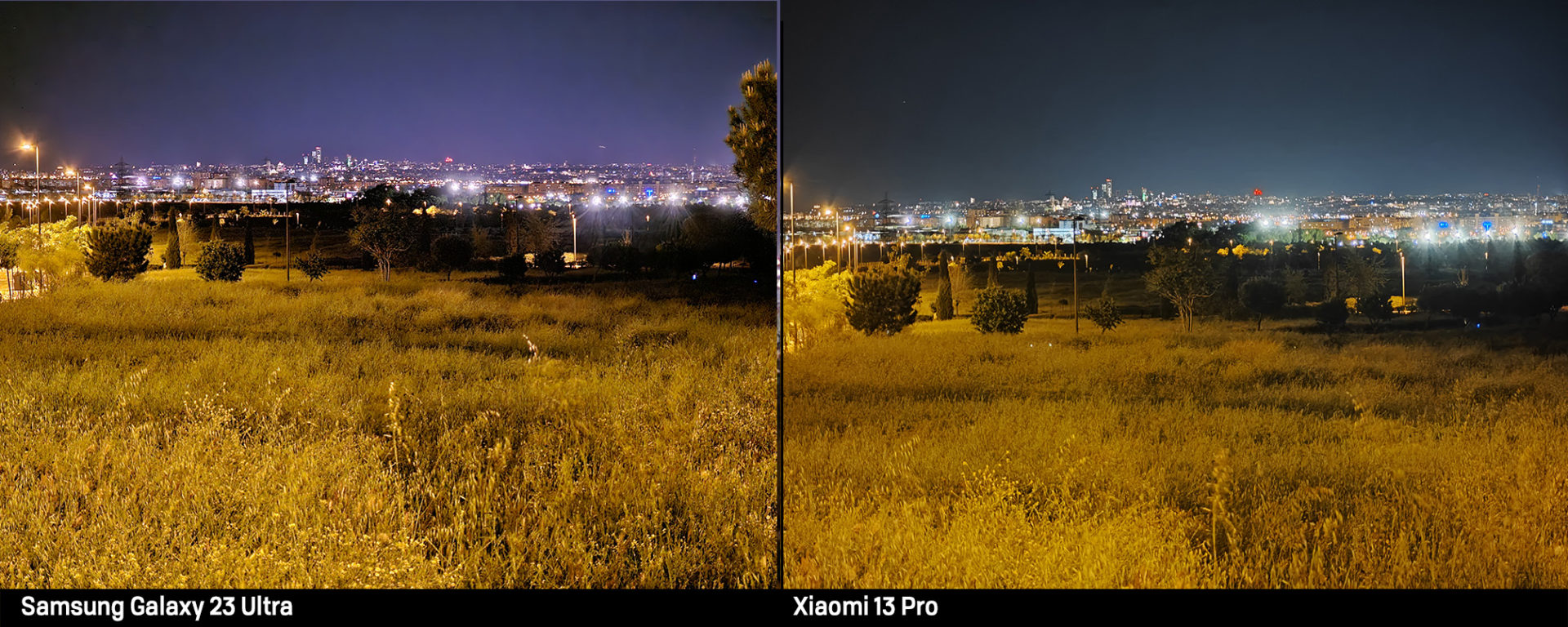 Comparativa foto nocturna con teleobjetivo Samsung S23 Ultra y Xiaomi 13 Pro