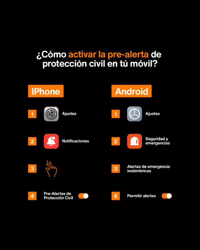 Activar alertas de Protección Civil